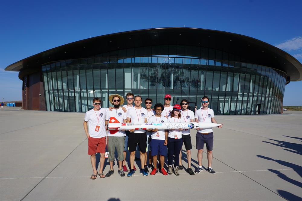 0008 - team picture in front of Spaceport America