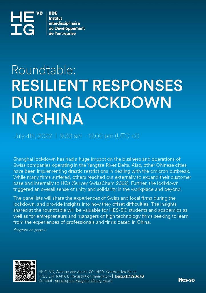 Flyer Resilient responses during lockdown in China